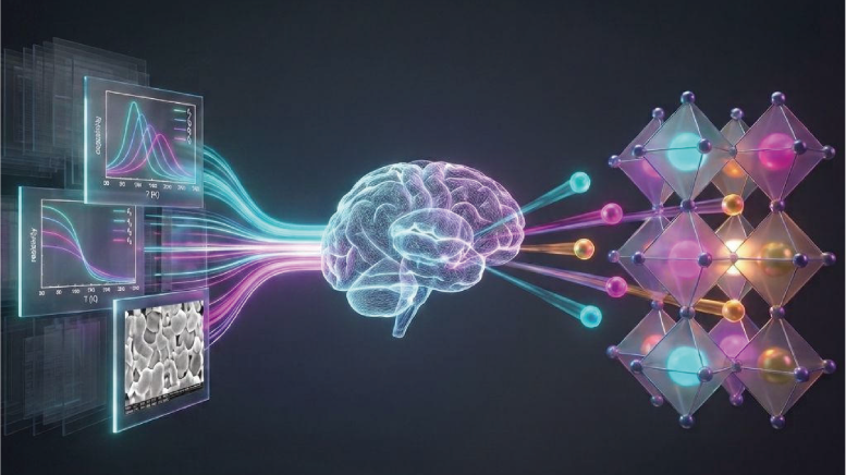 Conceptual Illustration of AI Guided Dielectrics