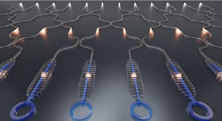 Conceptual Illustration of Integrated Quantum Photonic Circuit