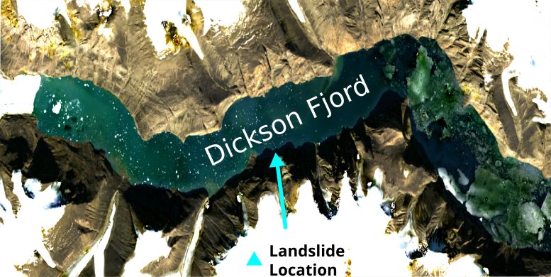Copernicus Sentinel 2 Satellite Image of the Dickson Fjord