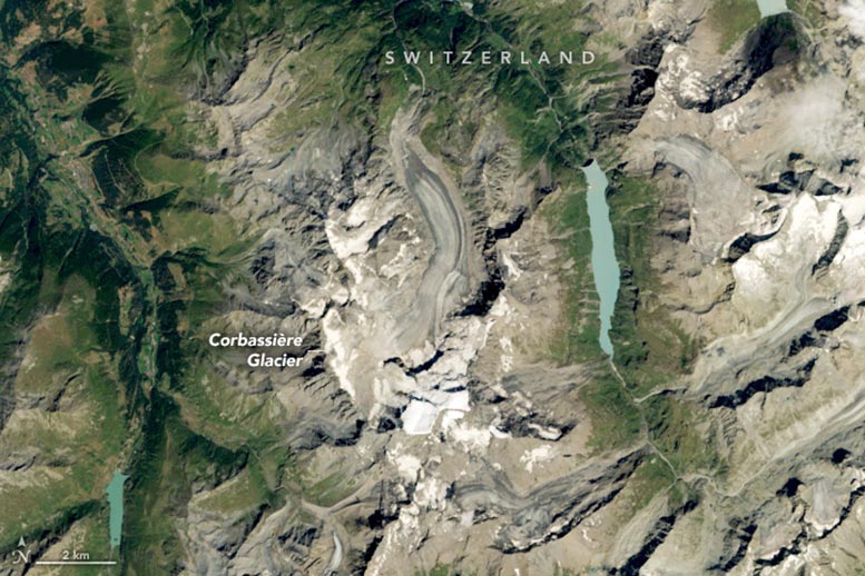 Corbassière Glacier 2023 Annotated