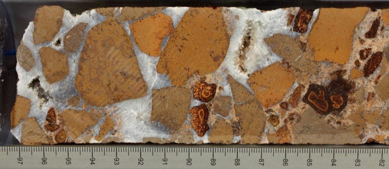 Cores of Lava Breccia