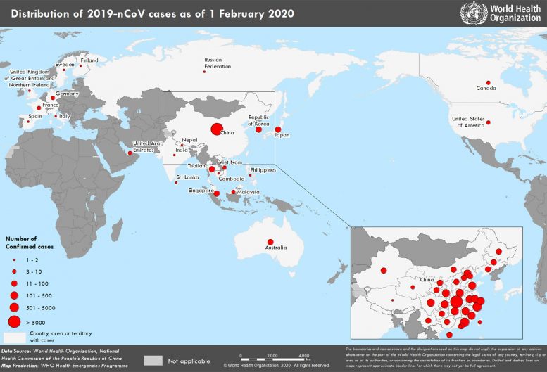 Coronavirus Map February 1