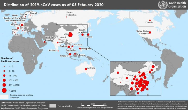 Coronavirus Map February 5
