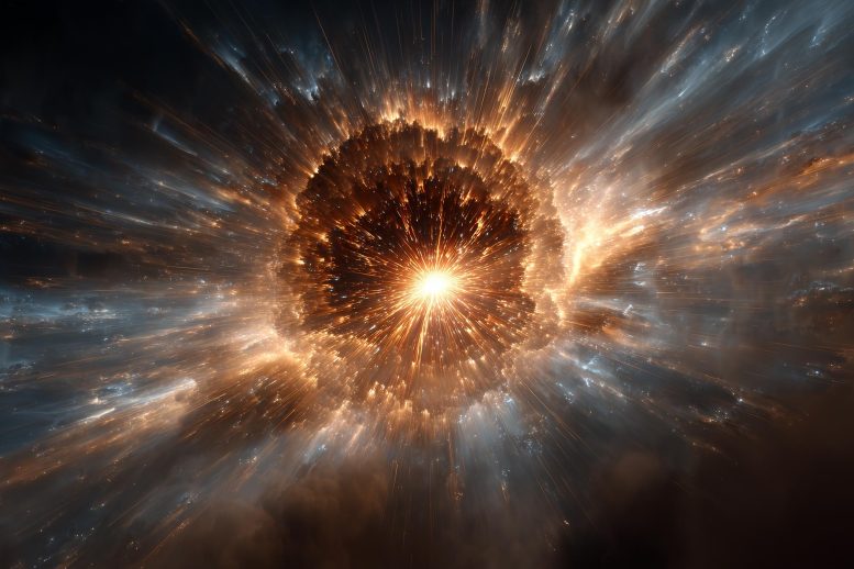 Cosmic Chemistry Explosion Art Concept