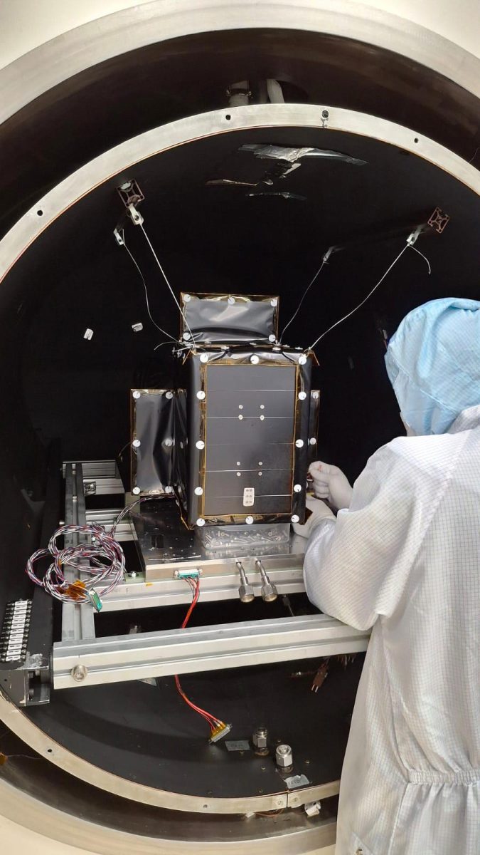 CosmoCube Satellite Model in Thermal Vacuum Testing