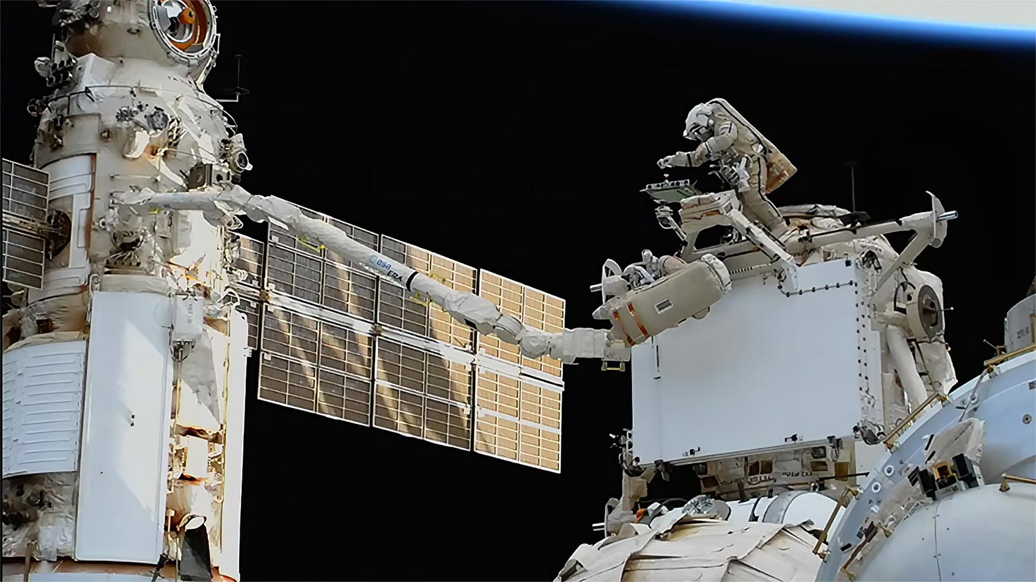 Spacewalk Success: Cosmonauts Move Roscosmos Radiator on International Space Station