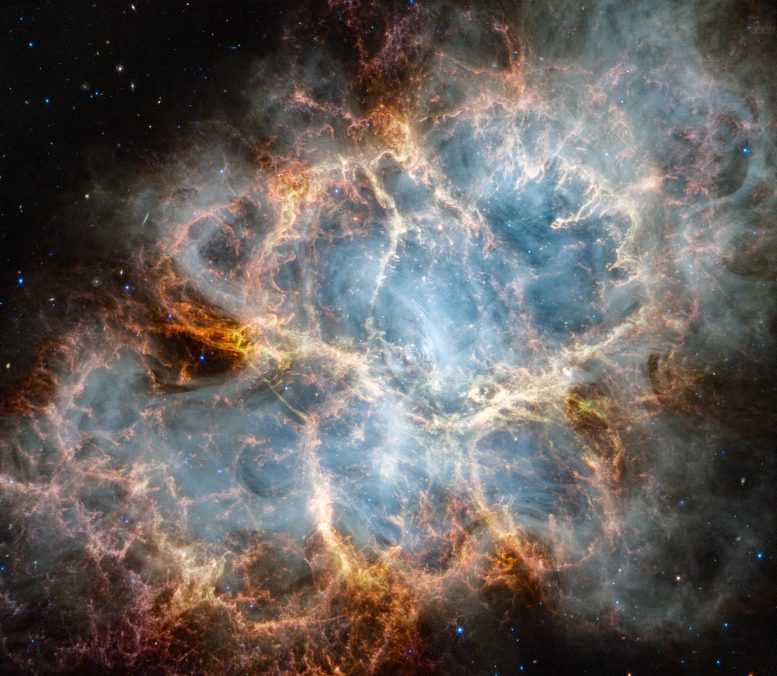 Crab Nebula (Webb NIRCam and MIRI Image)
