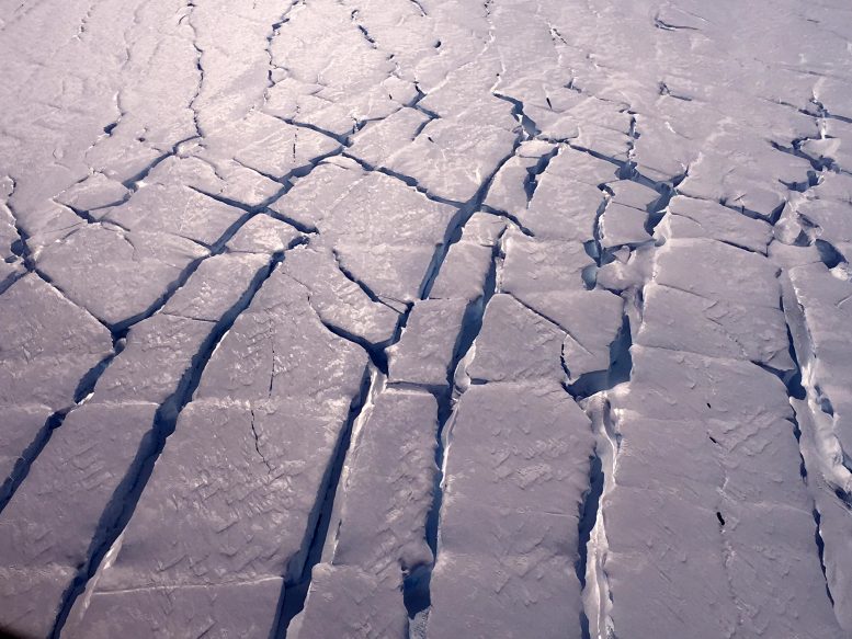 Тріщини на льодовику Туейтс у 2020 році