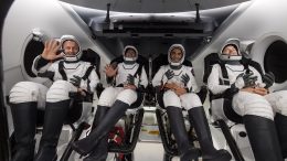 Crew-3 Astronauts Inside SpaceX Crew Dragon Endurance After Splashdown