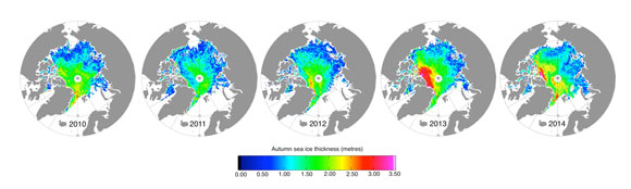 CryoSat Shows Volume of Arctic Sea Ice Has Increased