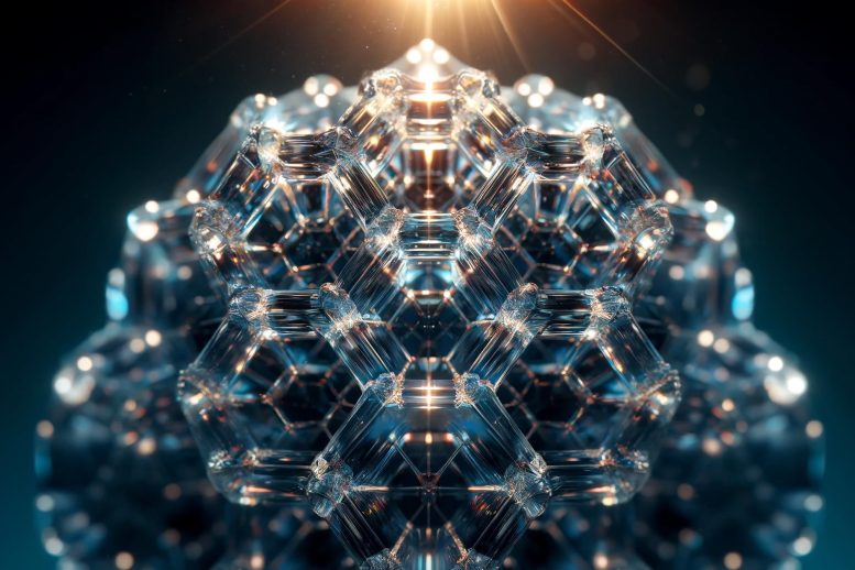 Crystal Lattice Structure Art Concept
