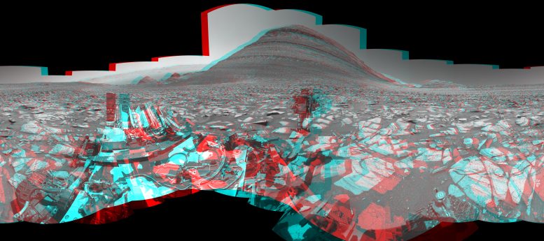 Curiosity Mars Rover View Around Sequoia 3D Anaglyph
