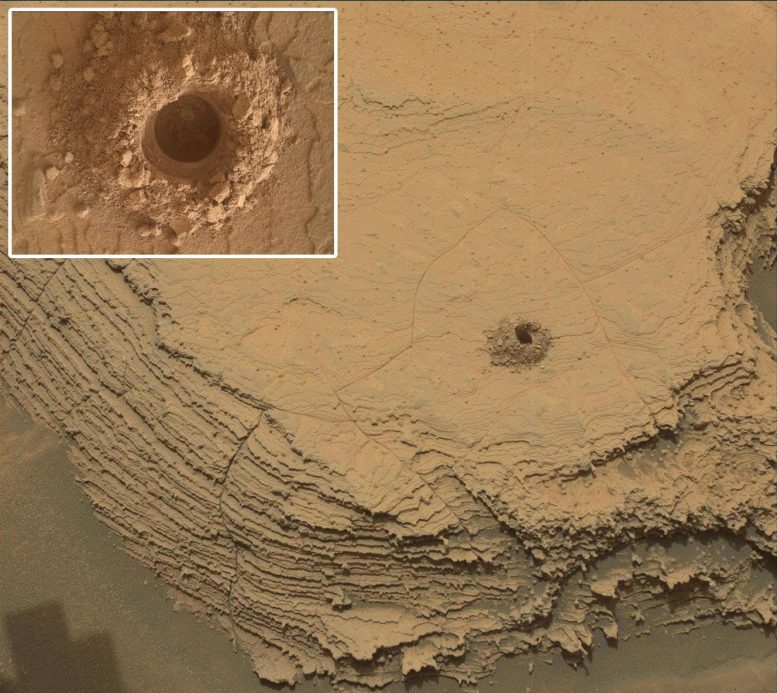 Curiosity Rover 36th Drill Hole at Canaima