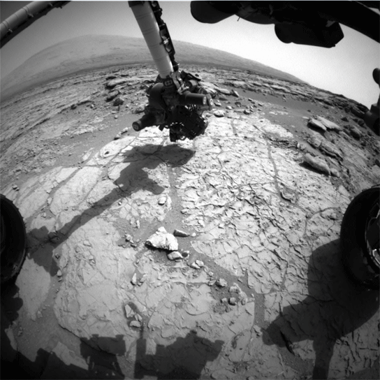 Curiosity-rover's-drill-in-action