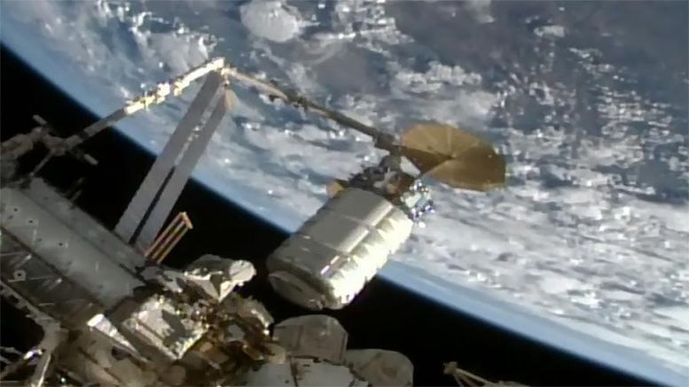 Cygnus Cargo Craft Guided to Installation Point