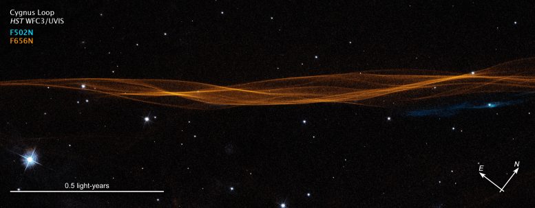 Cygnus Loop Compass Image