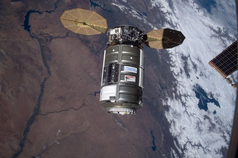 Cygnus Space Freighter From Northrop Grumman Approaches International Space Station