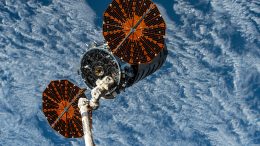 Cygnus Space Freighter in Grips of Canadarm2 Robotic Arm