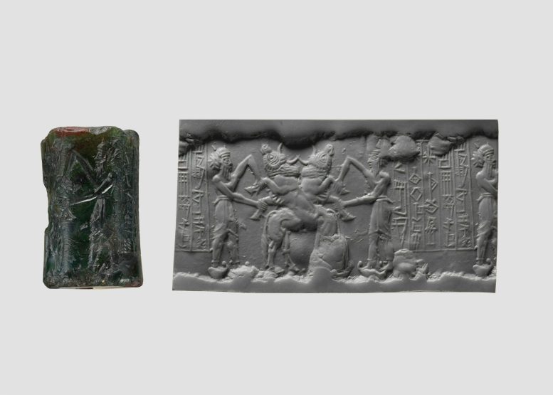 Cylinder Seal Depicting a Contest Scene
