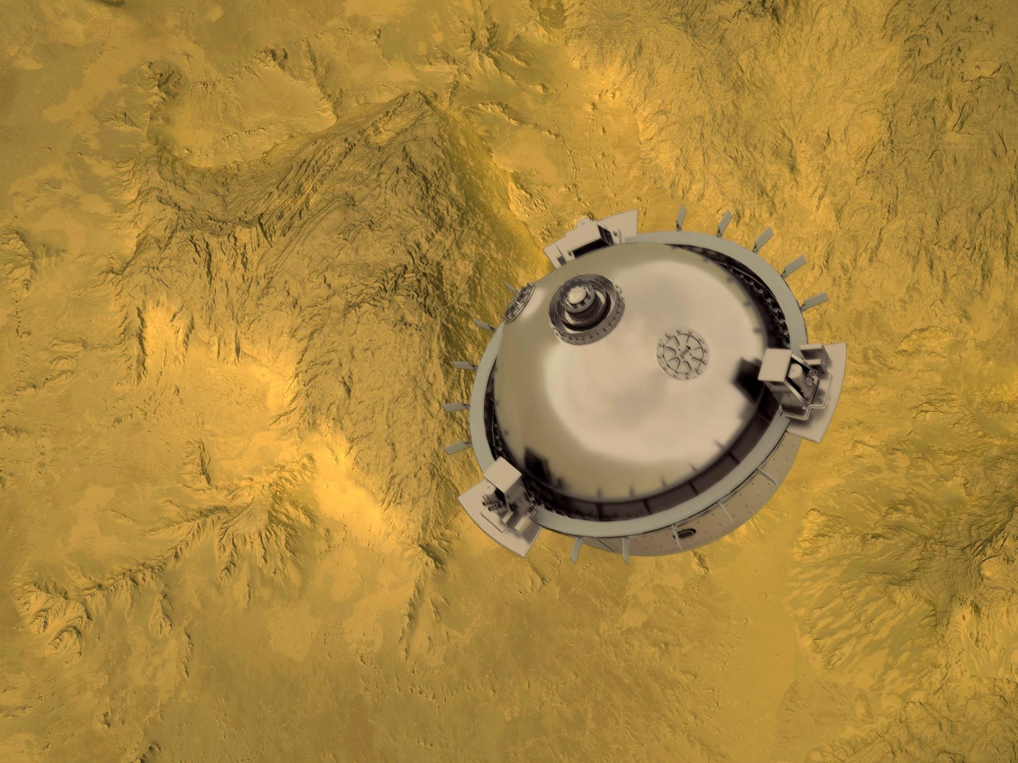 Зонд DAVINCI у поверхности Венеры
