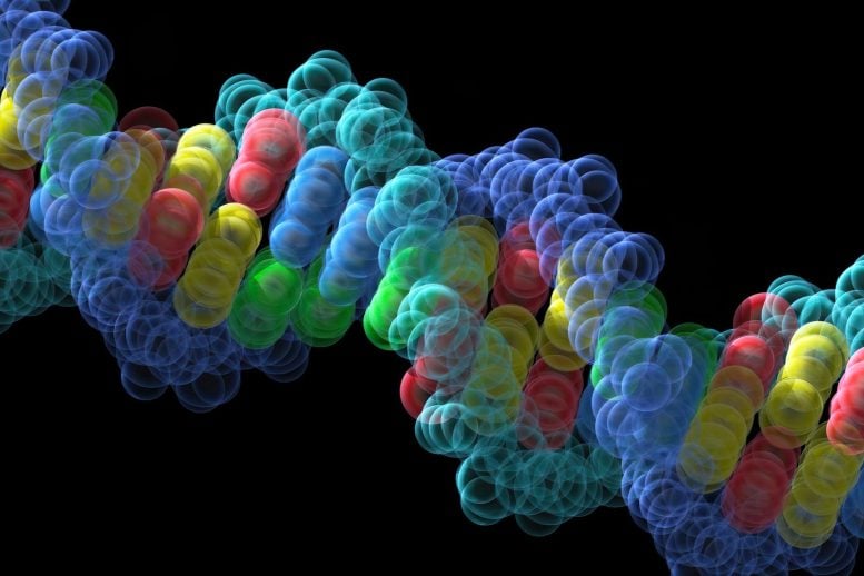 DNA 3D Molecular Model Illustration