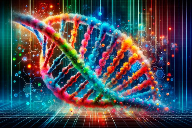 DNA Genetics Analysis Art Concept