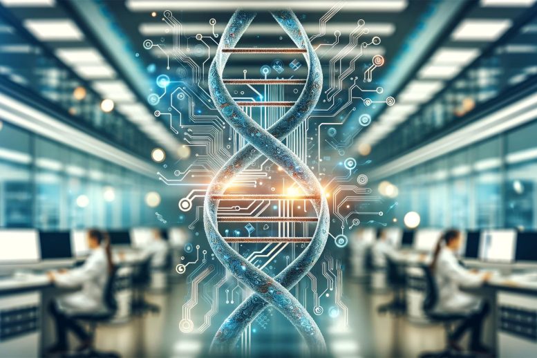 DNA Genetics Technology Art Concept
