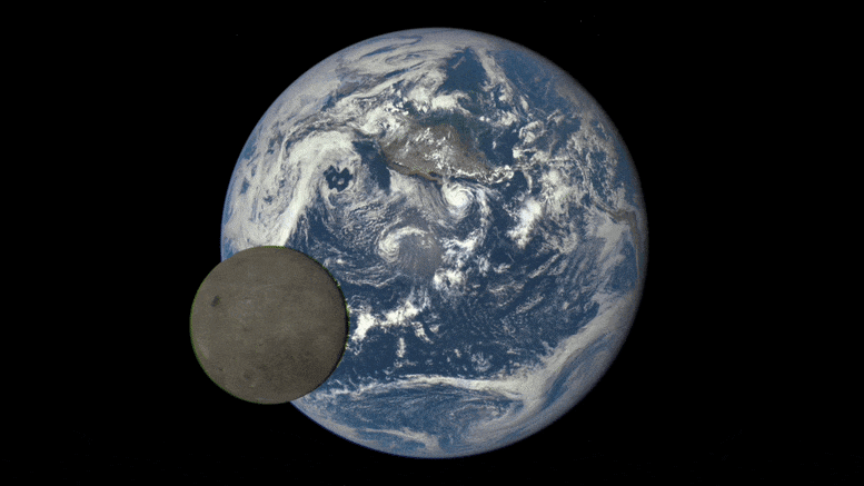 This Is Real: NASA Camera – A Million Miles Away – Shows Moon Crossing Face  of Earth