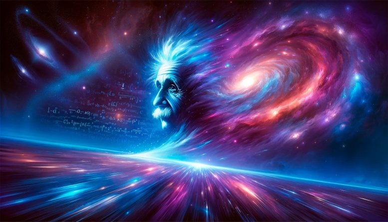 Dark Energy Cosmic Expansion Einstein Art Concept