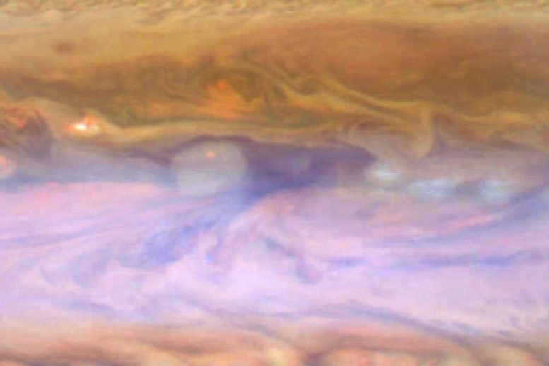Dark Hot Spot Jupiter Atmosphere NASA Cassini Spacecraft