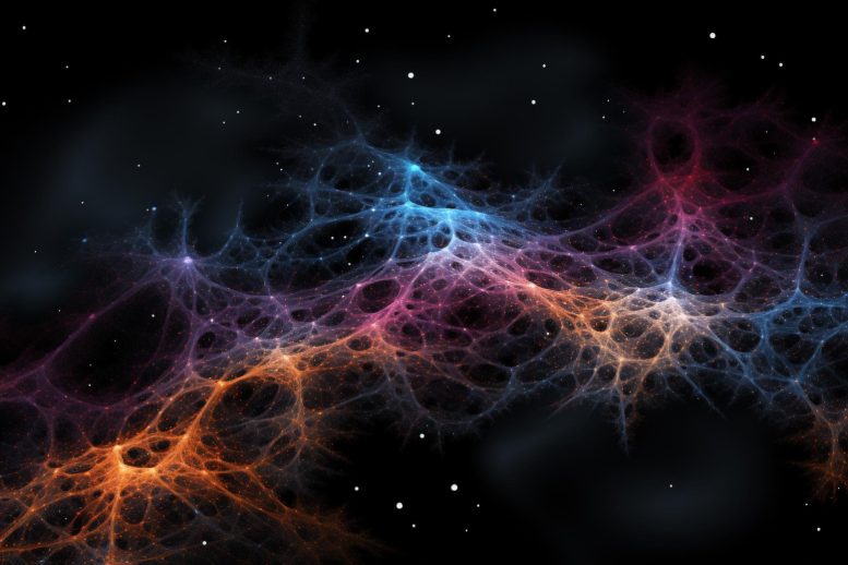 Dark Matter Distribution Universe Concept Illustration Art