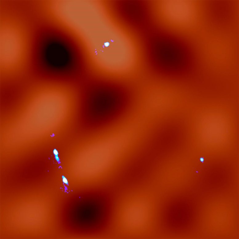 Système de lentilles de fluctuation de la matière noire MG J0414+0534