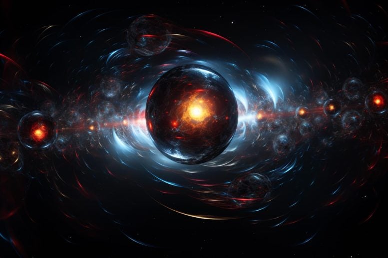 Dark Matter Photon Particle Physics Concept Illustration