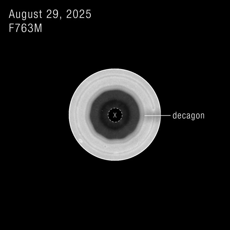 Decagon on Saturn’s South Pole