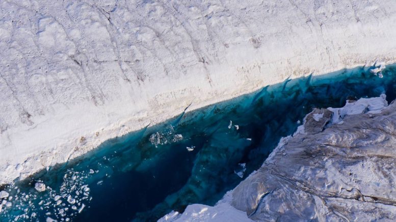 Deep Lake on a Glacier