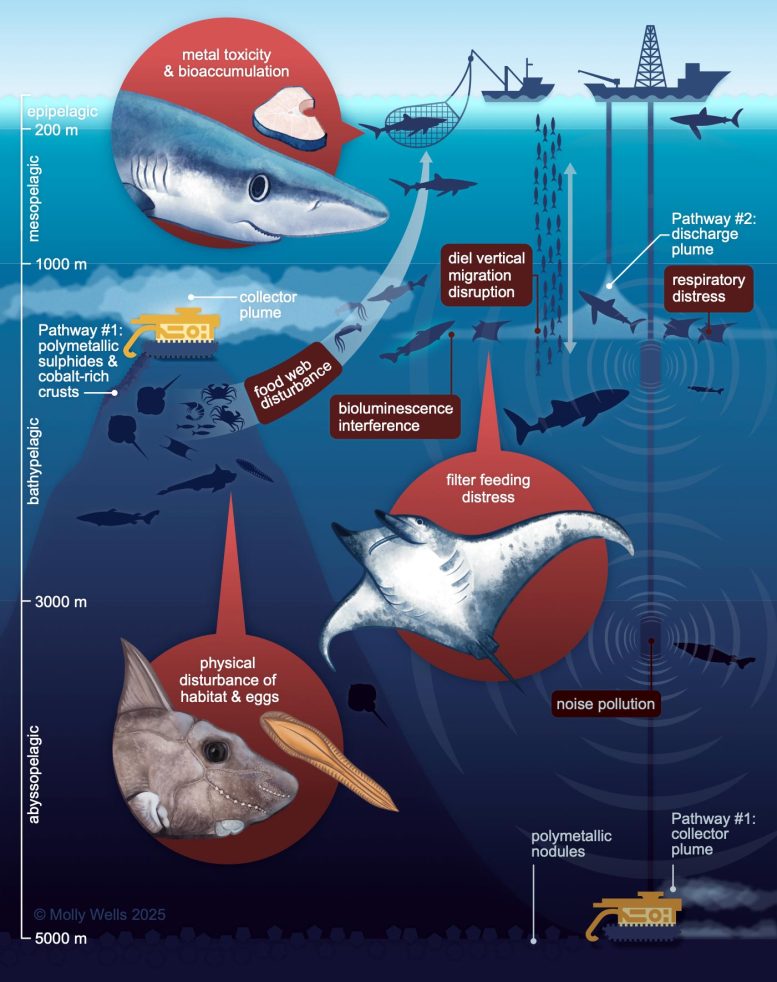 Deep Sea Mining Impact Pathways Infographic