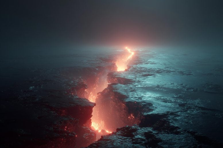 Deep Sea Underwater Earthquake Fault