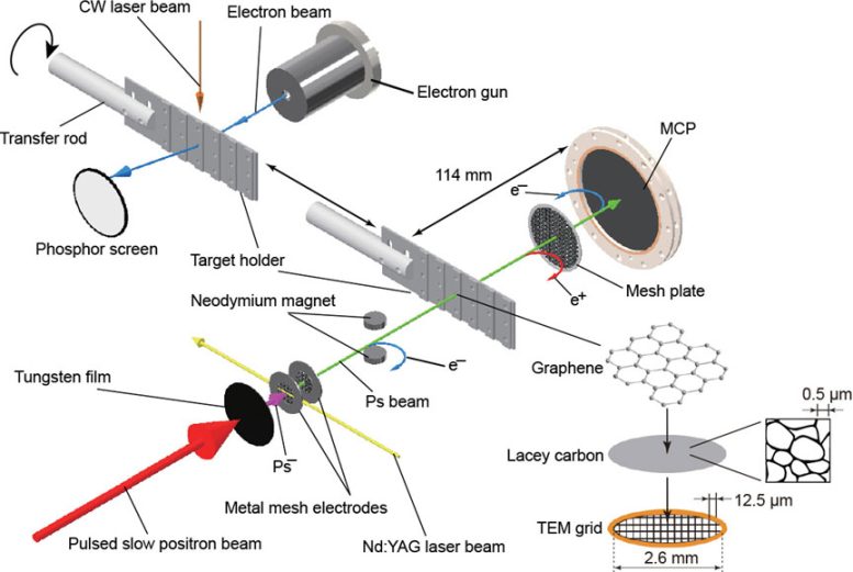 Demonstrating Wave Particle Duality in Positronium