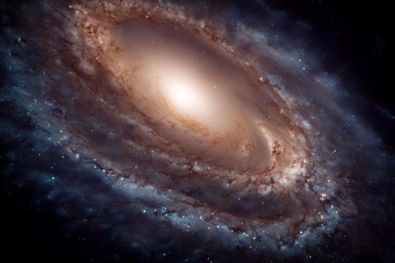 Detailed Spiral Galaxy Milky Way Simulation