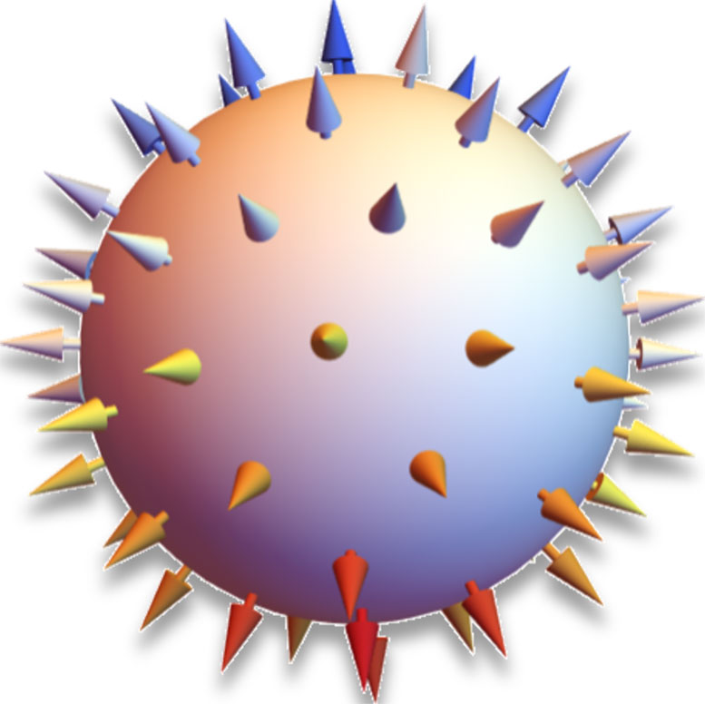 Diagram of Quantum Topology Vectors on Sphere