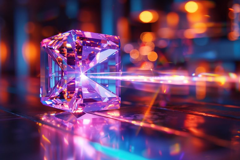 Diamond Light Energy Physics Concept