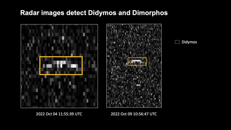 Didymos and Dimorphos Radar Images