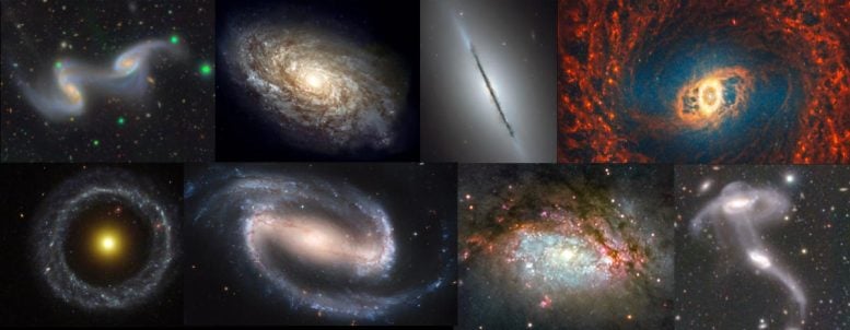 Different Shapes of Galaxies