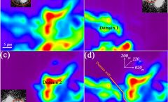 Diffraction intensity contrast maps for Fe0.94O measured at 24.7 GPa