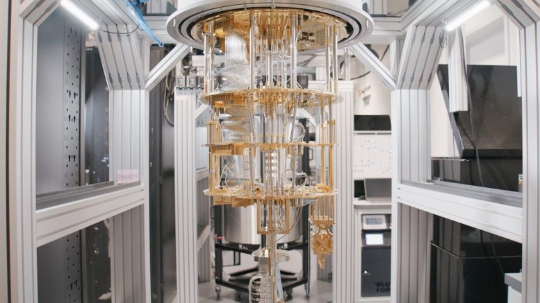 Dilution Refrigerator at AWS Center for Quantum Computing