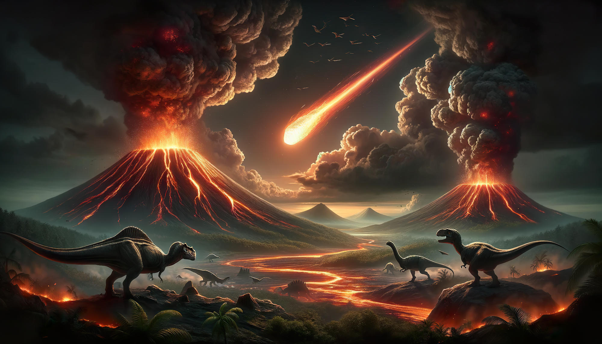 dinosaur extinct volcanic asteroid