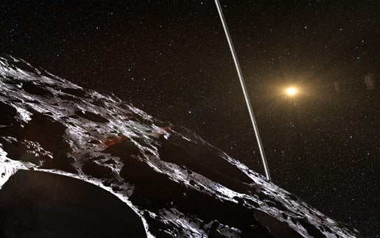 Discovery Shows Asteroid Chariklo Surrounded by Two Dense and Narrow Rings