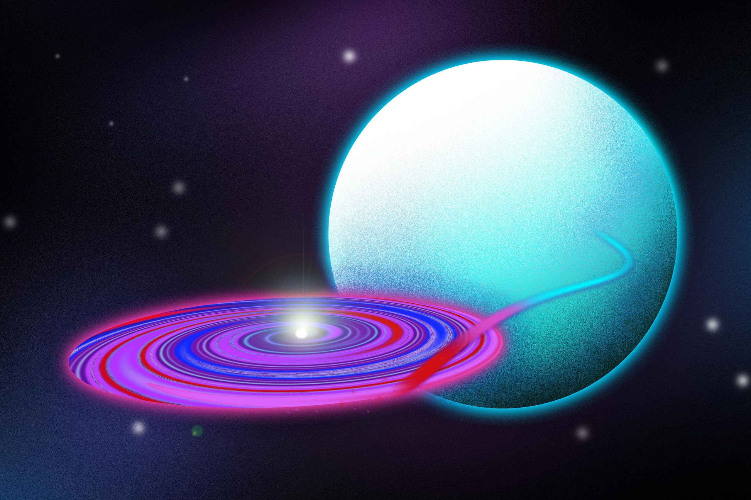 Para astronom MIT memetakan “angin cakram” dalam sistem bintang neutron yang jauh