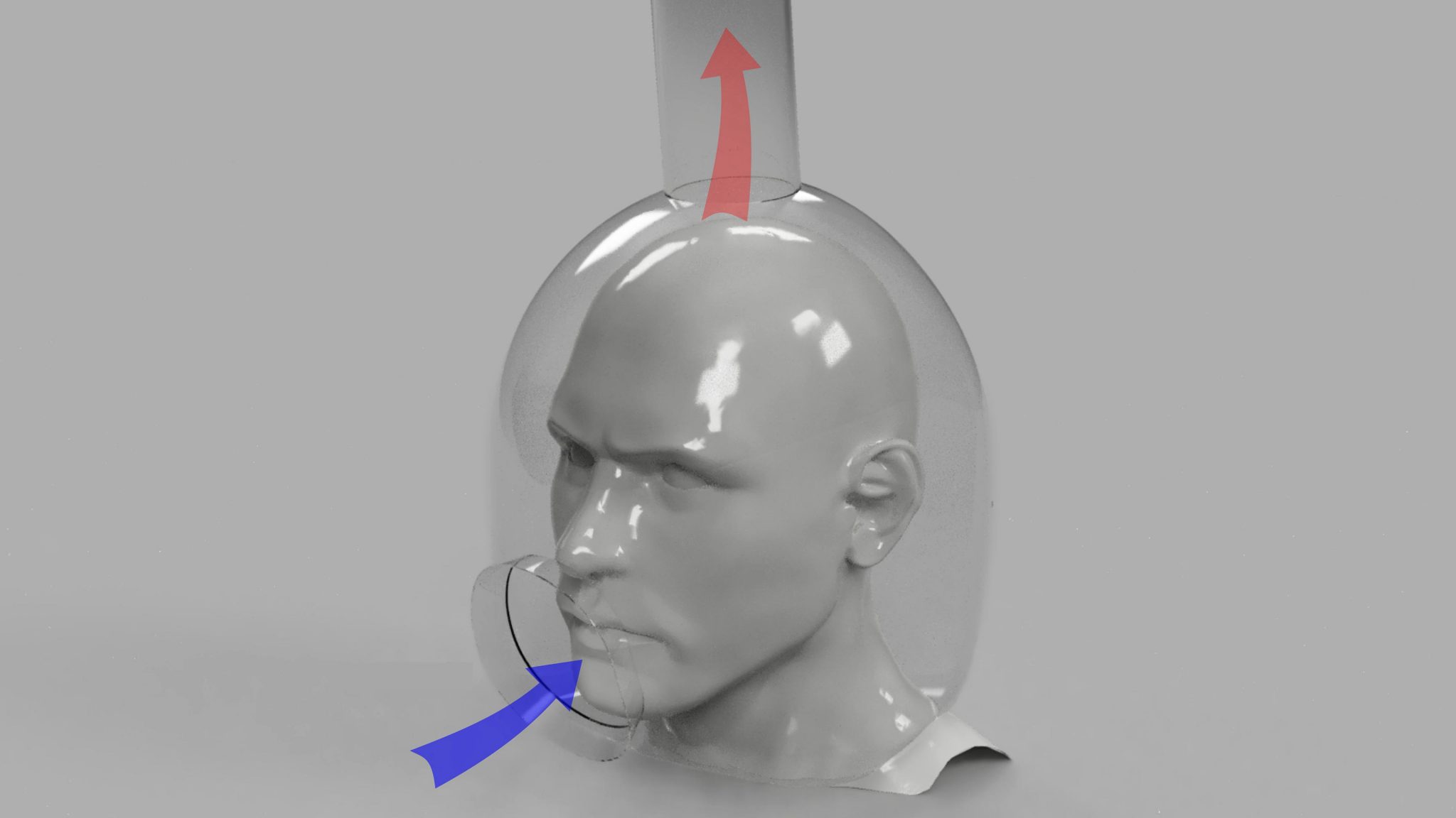 Disposable Helmet Designed to Retain Cough Droplets, Minimize COVID19
