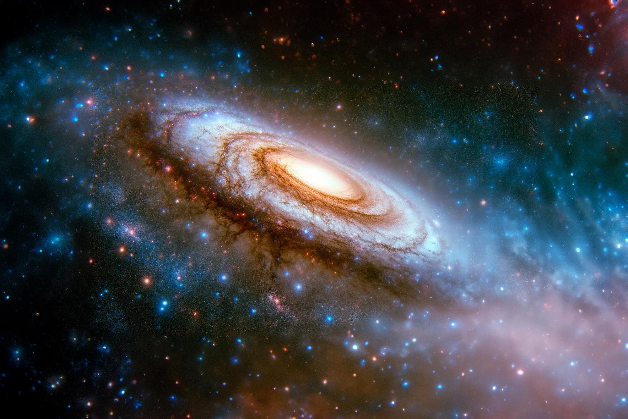 Distant spiral galaxy concept